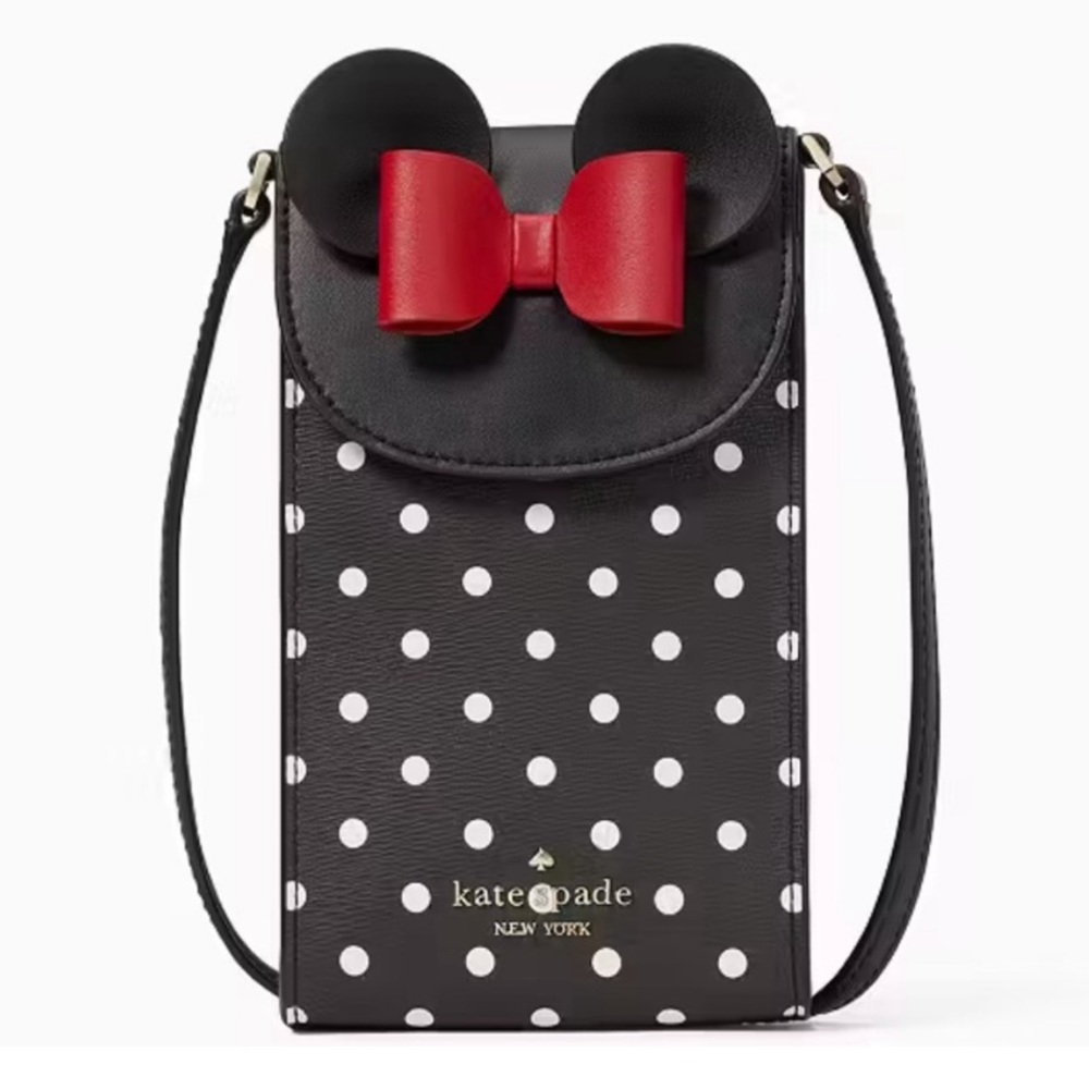 Kate Spade Disney Minnie Mouse Polka Dot Crossbody Phone Purse - New with tags